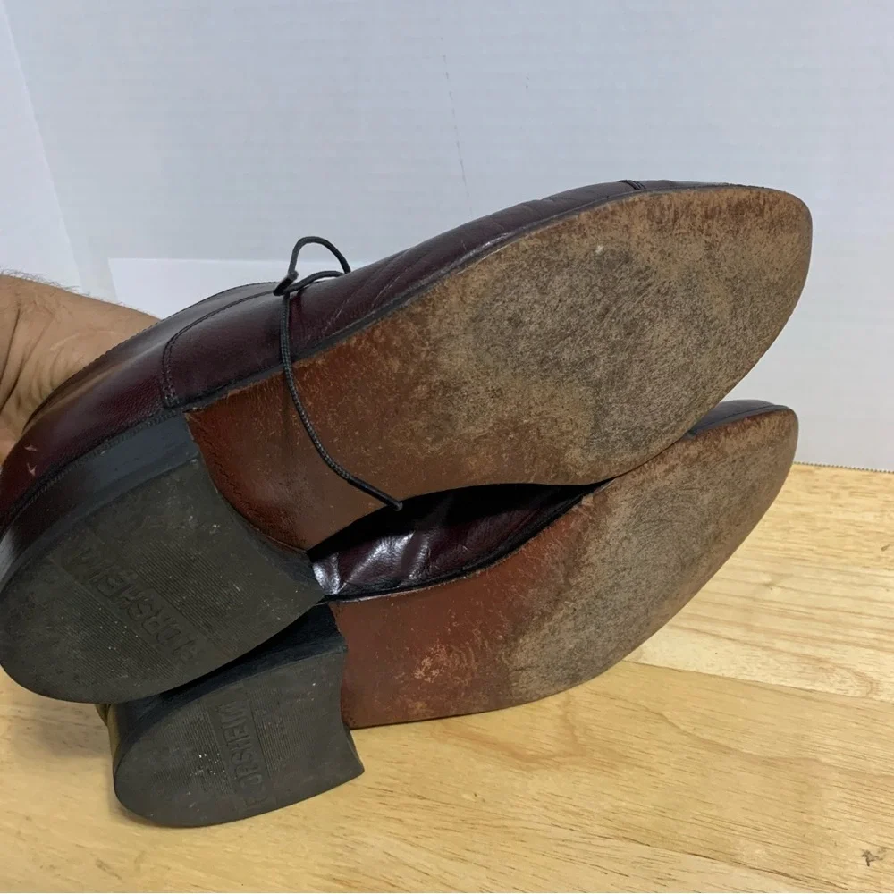 Florsheim Men Cap Toe Oxford Shoes Size‎ 9D Burgundy Red Lace Up Style 33357. - Picture 7 of 7